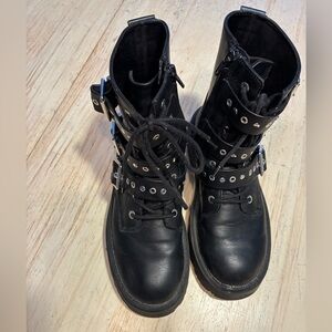 Zara chunky biker/platform boots